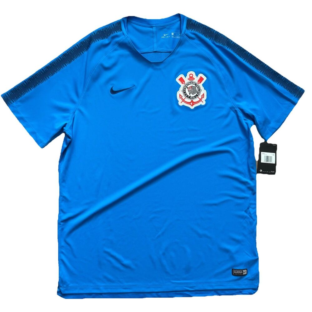 NWT Nike SC Corinthians Paulista Dri-Fit Training Jersey Blue XXL 2017 Brazil